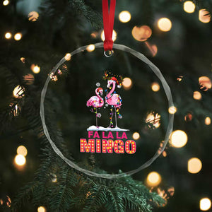 Fa La La Mingo Flamingo Hawaiian Xmas Crystal Glass Ornament TS09 Print Your Wear