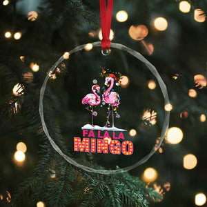 Fa La La Mingo Flamingo Hawaiian Xmas Crystal Glass Ornament TS09 Print Your Wear