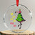 Fa La La Mingo Flamingo Hawaiian Xmas Tree Crystal Glass Ornament TS09 Transparent Glass 3'' Circle Print Your Wear