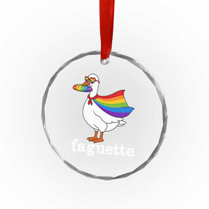 Faguette LGBTQ Crystal Glass Ornament Funny Pride Goose Rainbow TS14 Print Your Wear