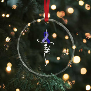 Faith ALS Awareness Crystal Glass Ornament Blue Ribbon Motivational TS10 Print Your Wear