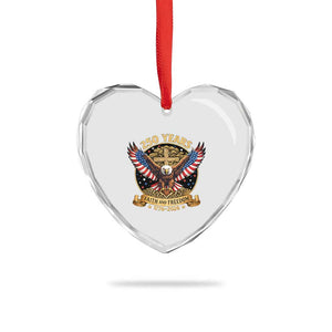 Faith And Freedom 250 Years Heart Crystal Glass Ornament Patriotic Eagle Cross Gift TS12 Print Your Wear