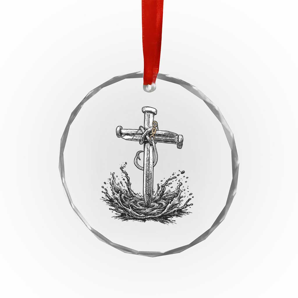 Faith Family Fishing Crystal Glass Ornament Christian Jesus Cross Fathers Day Gift TS12 Print Your Wear