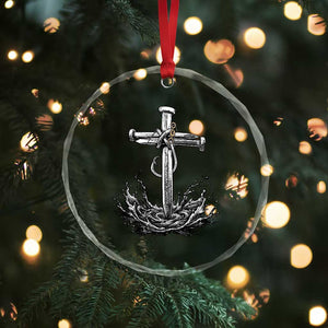 Faith Family Fishing Crystal Glass Ornament Christian Jesus Cross Fathers Day Gift TS12 Print Your Wear