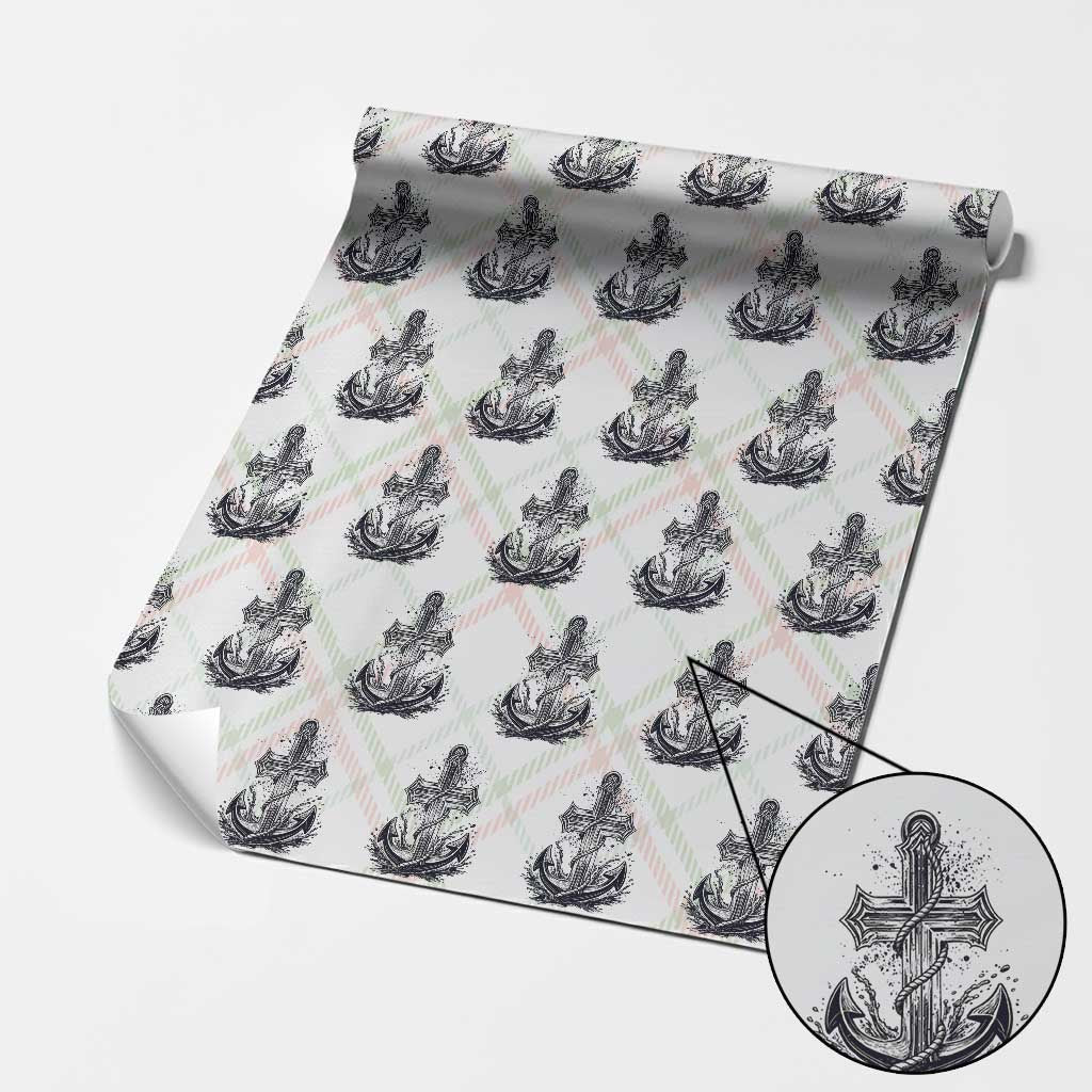 Faith Family Fishing Jesus Cross Anchor Wrapping Paper Roll Funny Christian Fisherman TS12 Christmas Plaid Print Your Wear