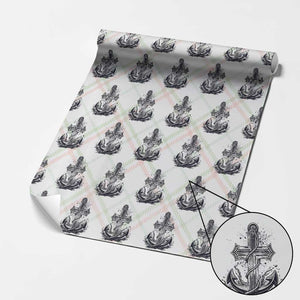Faith Family Fishing Jesus Cross Anchor Wrapping Paper Roll Funny Christian Fisherman TS12 Christmas Plaid Print Your Wear