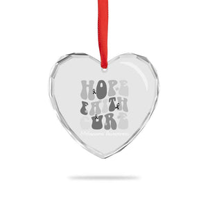 Faith Hope Cure Melanoma Awareness Heart Crystal Glass Ornament Skin Cancer Fighter TS12 Print Your Wear