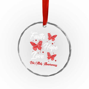 Faith Hope Love HIV AIDS Awareness Butterfly Gift Crystal Glass Ornament TS12 Print Your Wear