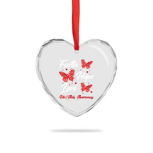 Faith Hope Love HIV AIDS Awareness Butterfly Gift Heart Crystal Glass Ornament TS12 Print Your Wear