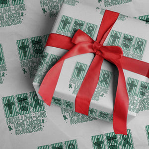 Faith Love And Cure Liver Cancer Awareness Wrapping Paper Roll Hope Survivor Support