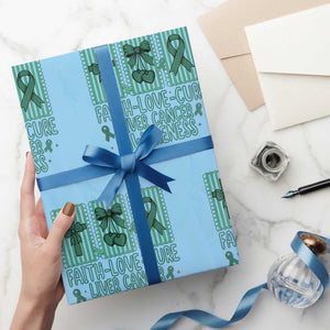 Faith Love And Cure Liver Cancer Awareness Wrapping Paper Roll Hope Survivor Support