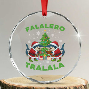 Falalero Tralala Crystal Glass Ornament Funny Italian Brainrot Meme Christmas Gift TS12 Transparent Glass 3'' Circle Print Your Wear