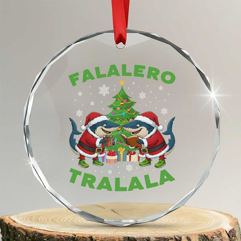 Falalero Tralala Crystal Glass Ornament Funny Italian Brainrot Meme Christmas Gift TS12 Transparent Glass 3'' Circle Print Your Wear