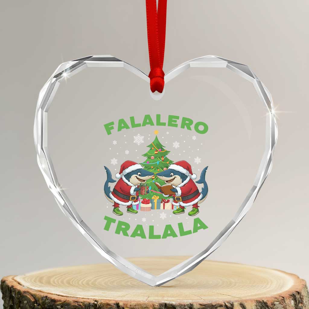 Falalero Tralala Heart Crystal Glass Ornament Funny Italian Brainrot Meme Christmas Gift TS12 Transparent Glass 3'' Heart Print Your Wear