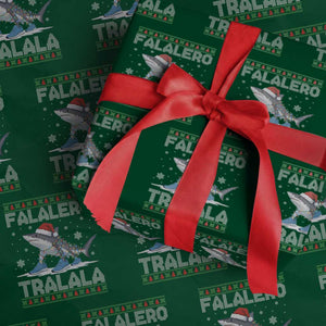 Falalero Tralala Italian Brainrot Meme Christmas Wrapping Paper Roll Funny Gen Z Alpha Ugly Xmas Gift TS12 Green Print Your Wear