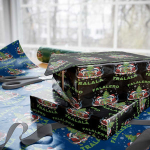 Falalero Tralala Wrapping Paper Roll Funny Italian Brainrot Meme Christmas Gift TS12 Black Print Your Wear