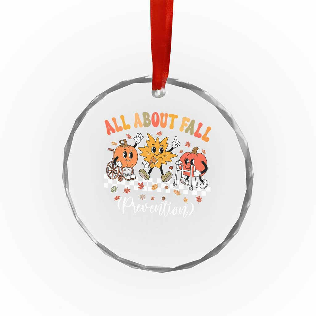 Fall Prevention Crystal Glass Ornament Autumn Thanksgiving Nurse PT OT TS10 Print Your Wear
