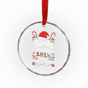 Family Christmas 2025 Crystal Glass Ornament Matching Xmas Squad Santa TS10 Print Your Wear