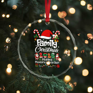 Family Christmas 2025 Crystal Glass Ornament Matching Xmas Squad Santa TS10 Print Your Wear