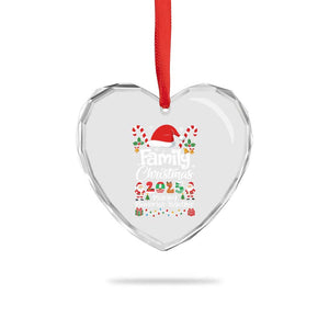 Family Christmas 2025 Heart Crystal Glass Ornament Matching Xmas Squad Santa TS10 Print Your Wear