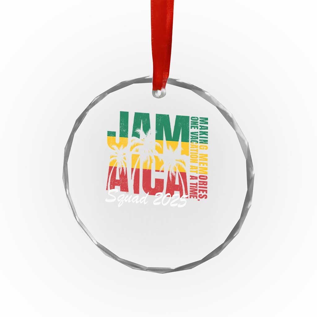 Family Vacation Jamaica 2025 Crystal Glass Ornament Matching Girls Trip Jamaica Squad TS10 Print Your Wear