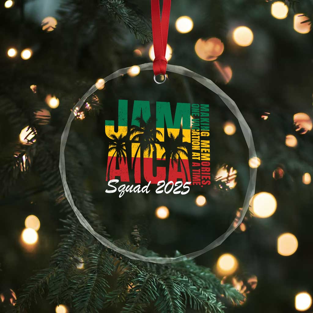 Family Vacation Jamaica 2025 Crystal Glass Ornament Matching Girls Trip Jamaica Squad TS10 Print Your Wear