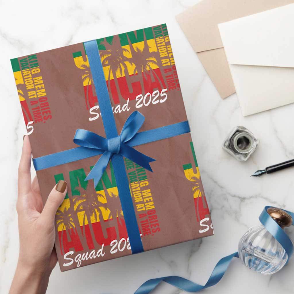 Family Vacation Jamaica 2025 Wrapping Paper Roll Matching Girls Trip Jamaica Squad TS10 Mocha Print Your Wear