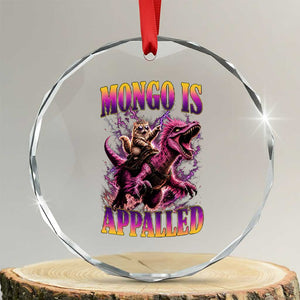 Fantasy Book Reader Geeky Cat Lover Crystal Glass Ornament Mongo Is Appalled