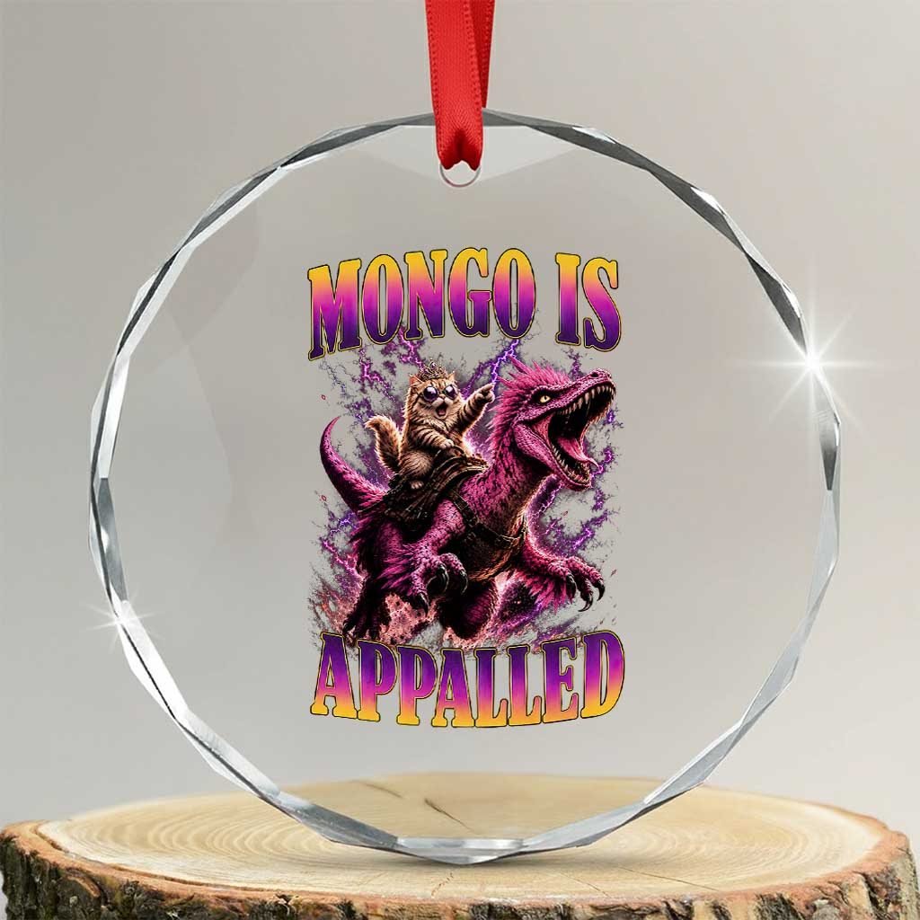 Fantasy Book Reader Geeky Cat Lover Crystal Glass Ornament Mongo Is Appalled TS12 Transparent Glass 3'' Circle Print Your Wear
