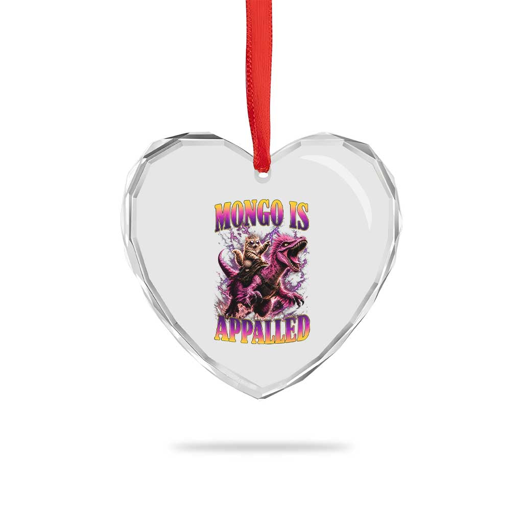 Fantasy Book Reader Geeky Cat Lover Heart Crystal Glass Ornament Mongo Is Appalled