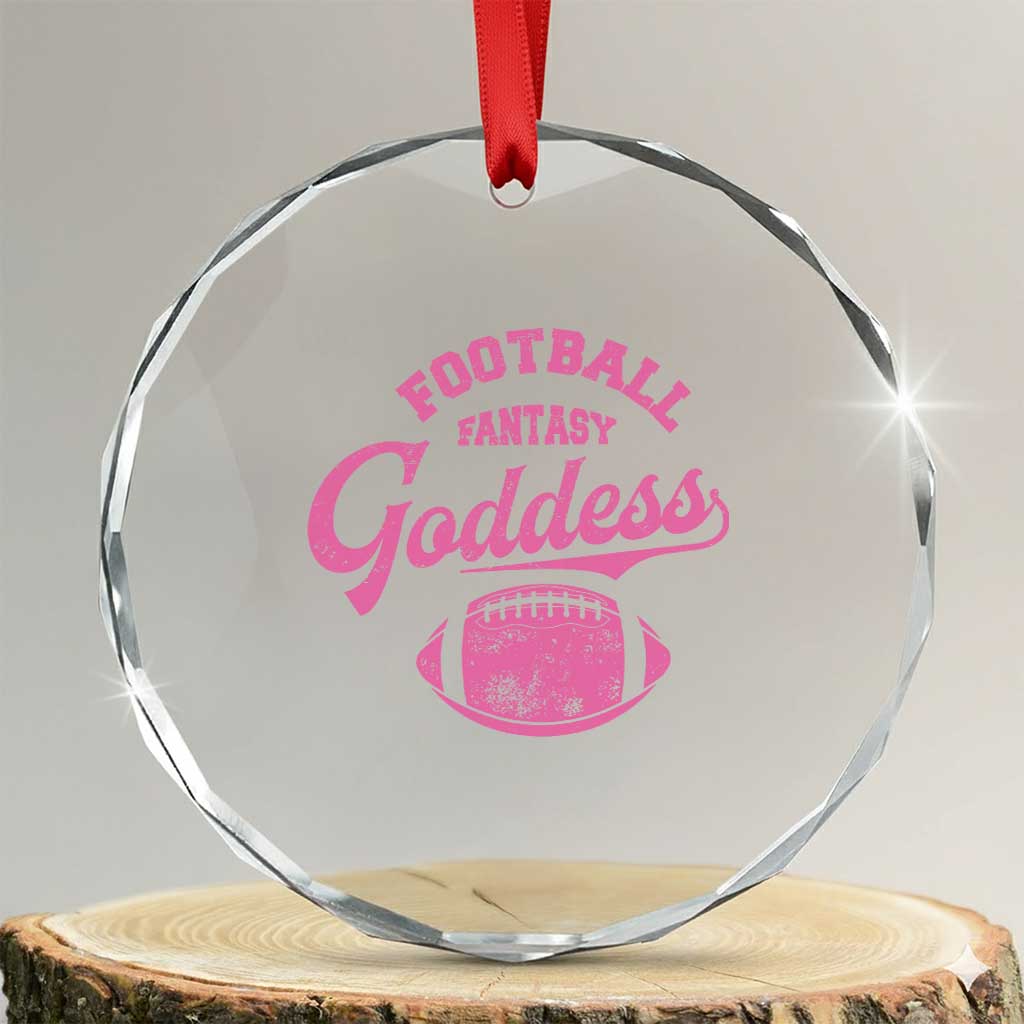 Fantasy Football Goddess Crystal Glass Ornament Sports Party Gifts TS10 Transparent Glass 3'' Circle Print Your Wear