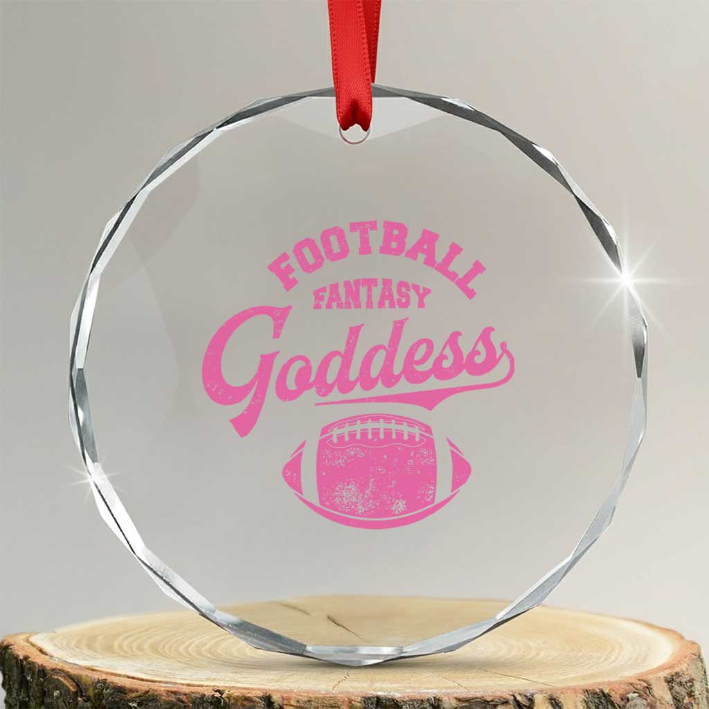 Fantasy Football Goddess Crystal Glass Ornament Sports Party Gifts TS10 Transparent Glass 3'' Circle Print Your Wear