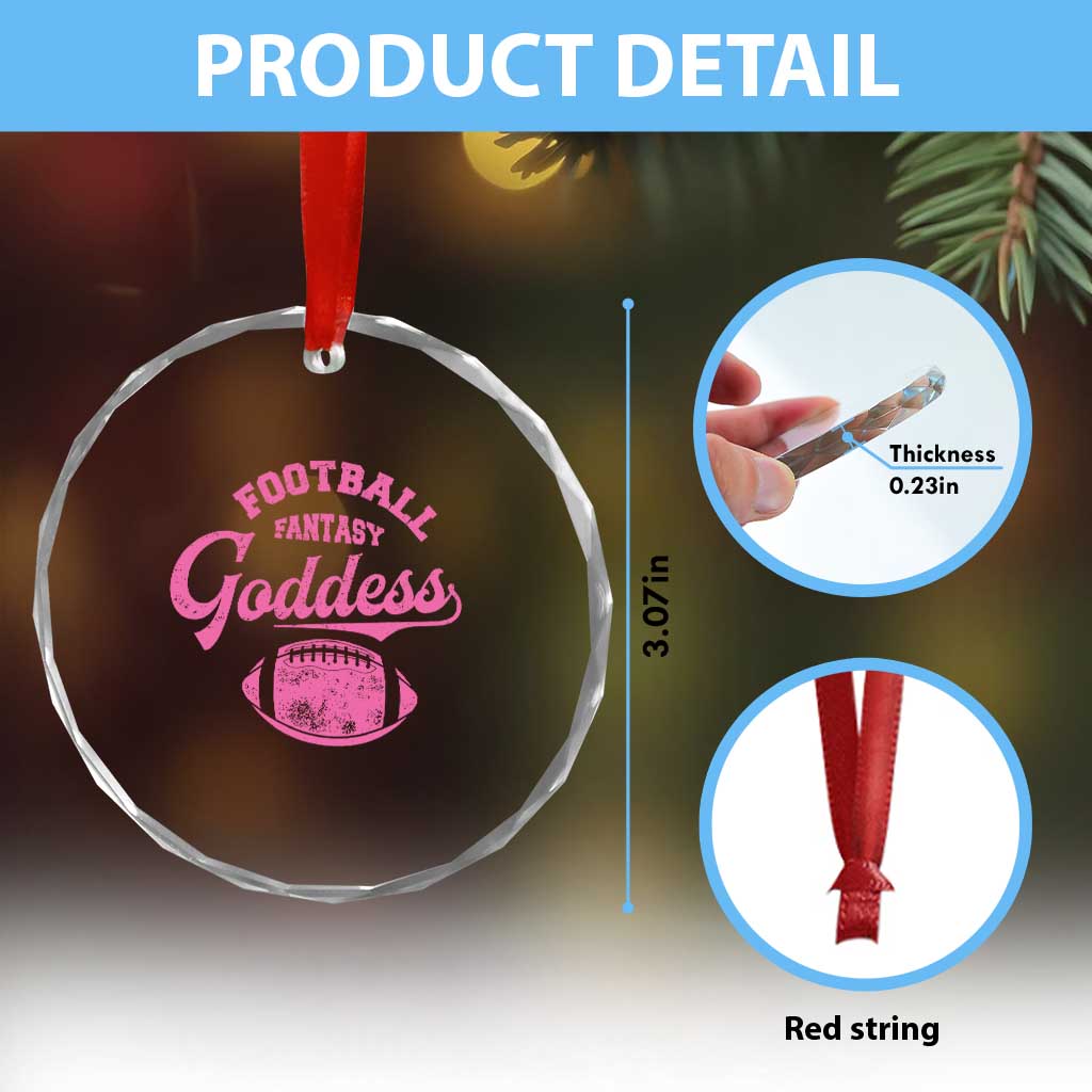 Fantasy Football Goddess Crystal Glass Ornament Sports Party Gifts TS10 Print Your Wear