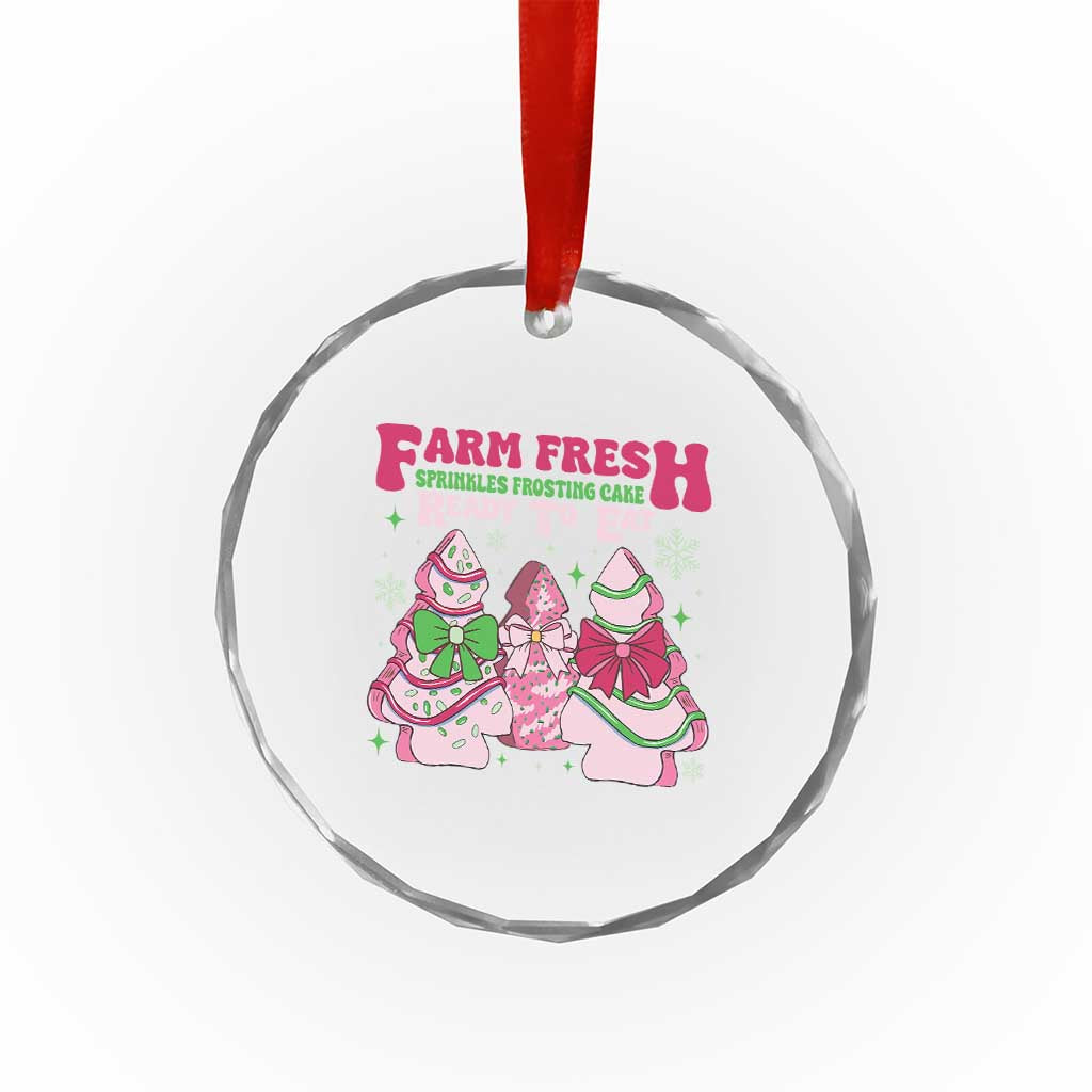 Farm Fresh Xmas Tree Cakes Coquette Crystal Glass Ornament TS09 Print Your Wear