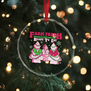 Farm Fresh Xmas Tree Cakes Coquette Crystal Glass Ornament TS09 Print Your Wear