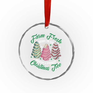 Farm Fresh Xmas Tree Cakes Crystal Glass Ornament TS09 Print Your Wear