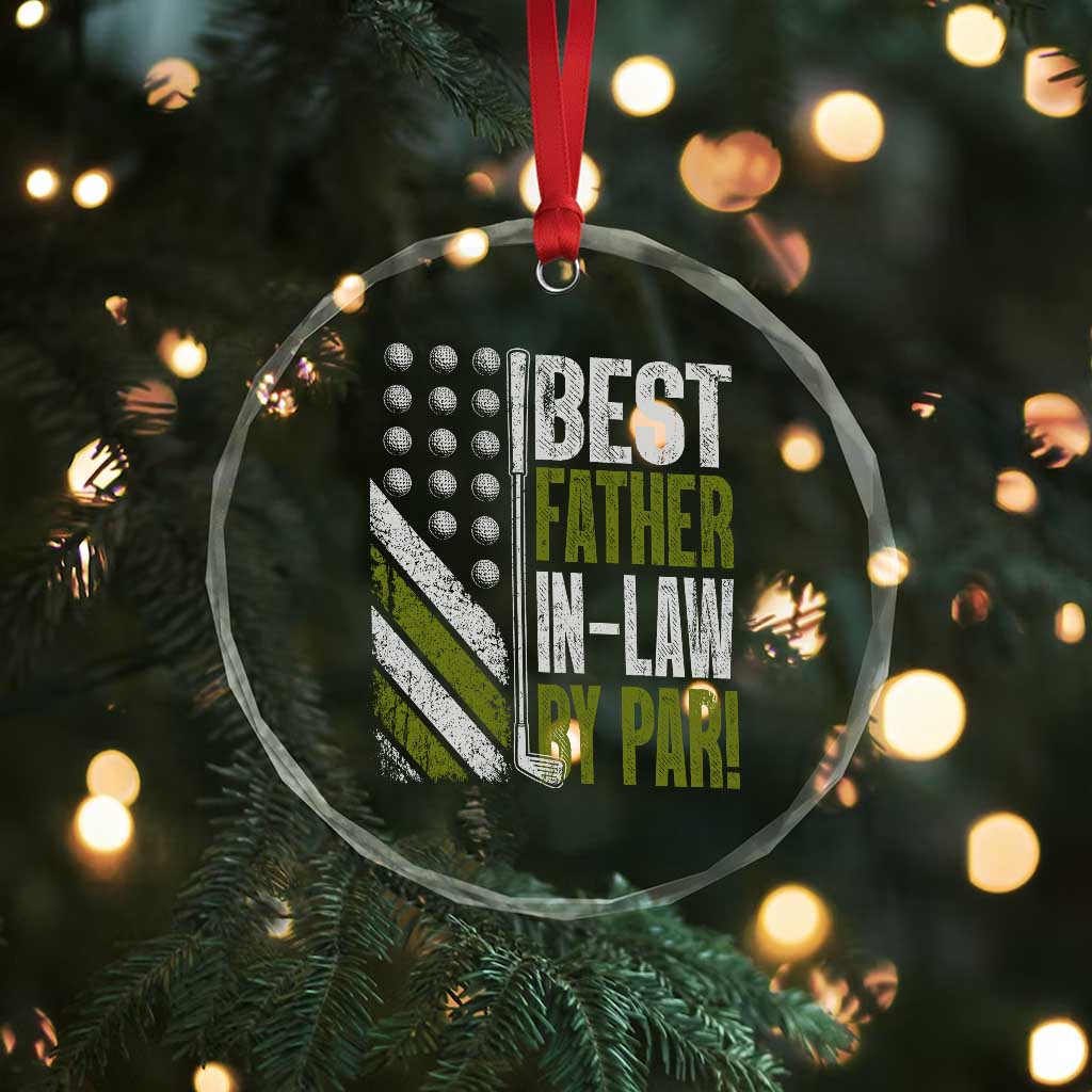 Father In Law Golf Crystal Glass Ornament Best FIL By Par Fathers Day Gift for Golfers TS10 Print Your Wear