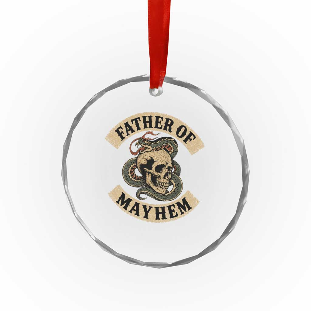 Father Of Mayhem Crystal Glass Ornament Dad Snake Skull Fathers Day TS11 Print Your Wear
