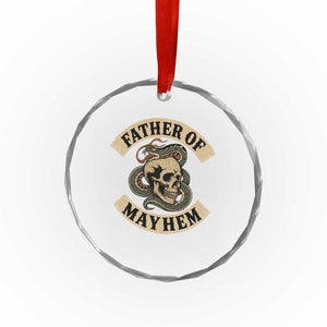 Father Of Mayhem Crystal Glass Ornament Dad Snake Skull Fathers Day TS11 Print Your Wear