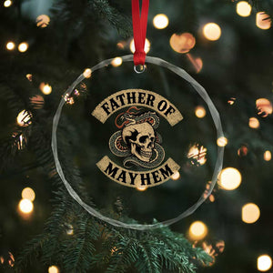 Father Of Mayhem Crystal Glass Ornament Dad Snake Skull Fathers Day TS11 Print Your Wear