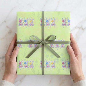 Faux Yarn Easter Bunny Effect Printed Wrapping Paper Roll Coquette Aesthetic Gift TS12 Lime Print Your Wear
