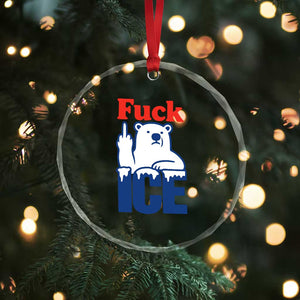 Fck Ice Crystal Glass Ornament Get The Fck Out Of Minneapolis Polar Bear TS10 Print Your Wear