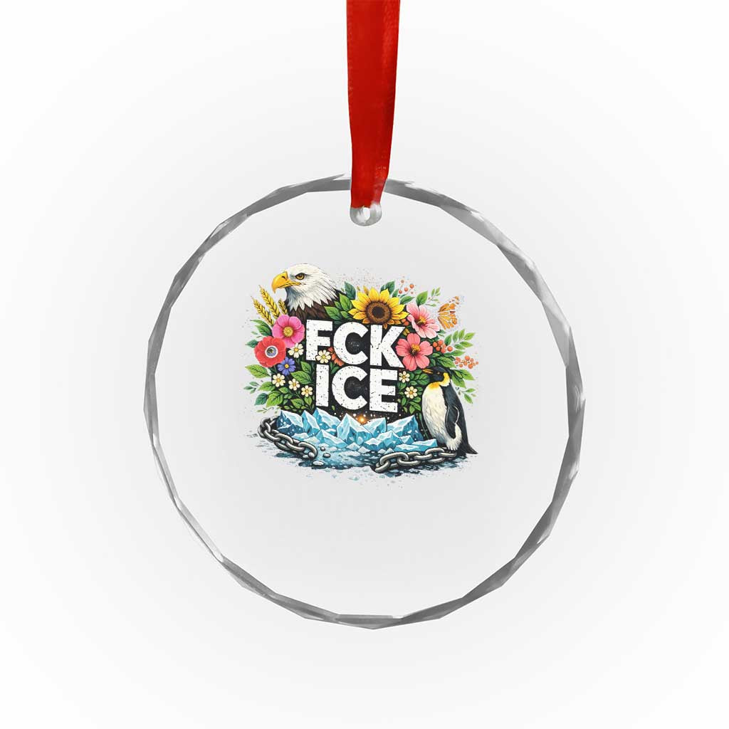 Fck Ice Crystal Glass Ornament Retro Floral FDT Protest Satirical Graphic TS10 Print Your Wear