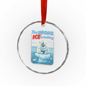 Fck Ice Crystal Glass Ornament The Wrong Ice Is Melting Polar Bear Social Justice TS10 Print Your Wear