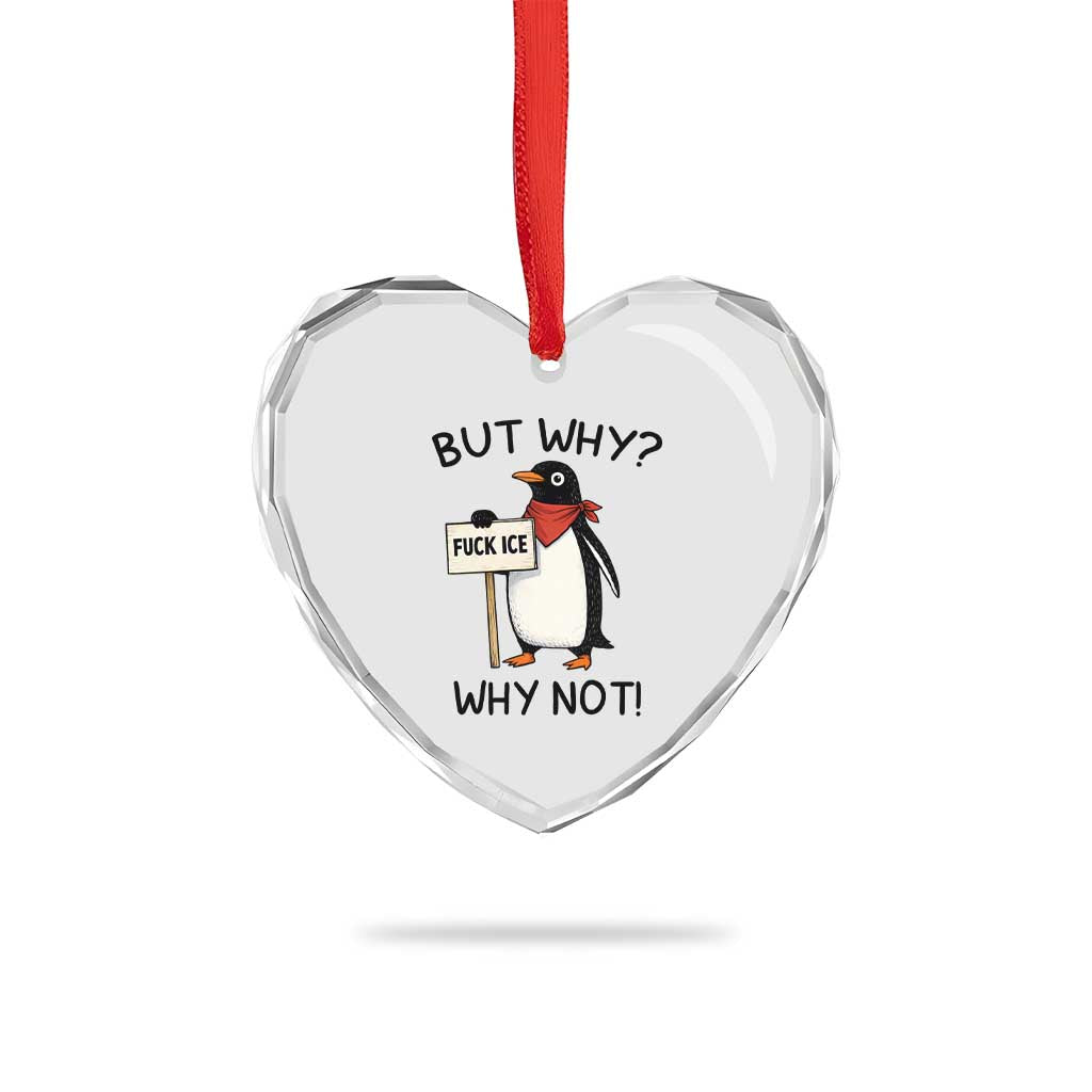Fck ICE Heart Crystal Glass Ornament Nihilist Penguin Anti-Government Meme TS14 Print Your Wear