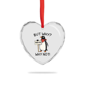 Fck ICE Heart Crystal Glass Ornament Nihilist Penguin Anti-Government Meme TS14 Print Your Wear