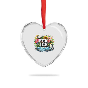 Fck Ice Heart Crystal Glass Ornament Retro Floral FDT Protest Satirical Graphic TS10 Print Your Wear