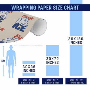 Fck Ice Wrapping Paper Roll Get The Fck Out Of Minneapolis Polar Bear TS10 Print Your Wear