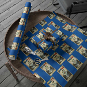 Fck Ice Wrapping Paper Roll Retro Tarot Card FDT Protest Satirical Graphic TS10 Blue Print Your Wear