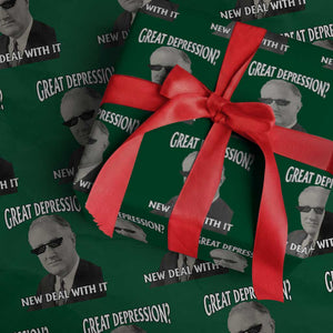 FDR Great Depression Deal With It Wrapping Paper Roll Funny History Meme